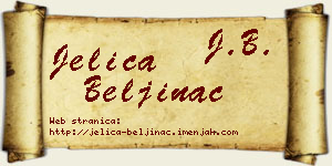 Jelica Beljinac vizit kartica